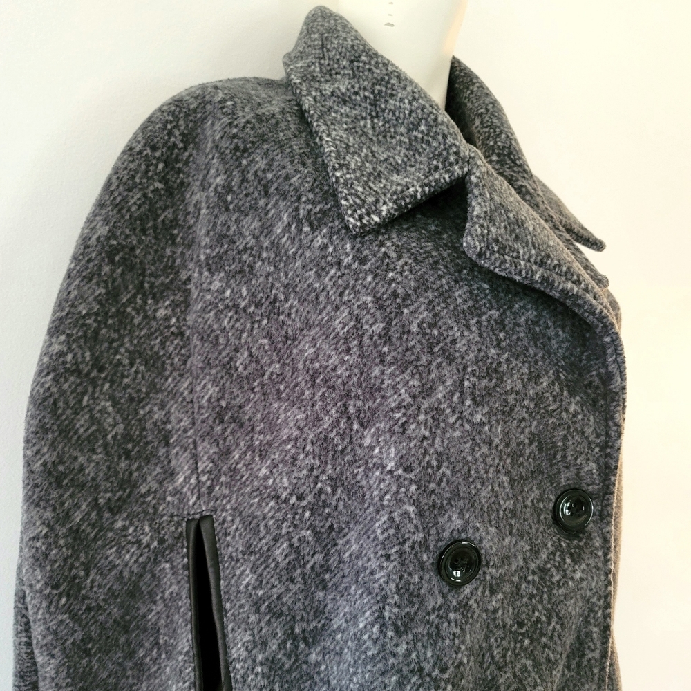 Marina Luna Women's Double-Breasted Sleeveless Cape Coat Size L/XL - Picture 3 of 14